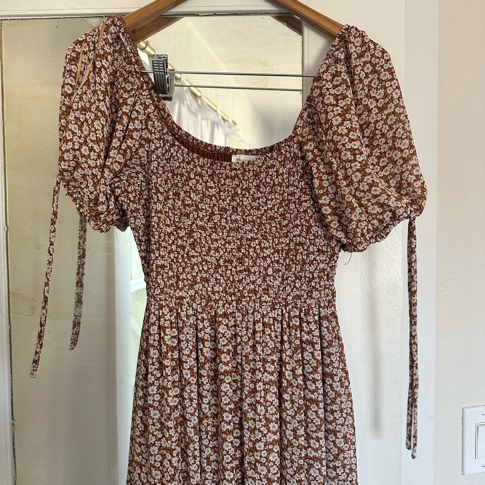 Floral Brown Dress